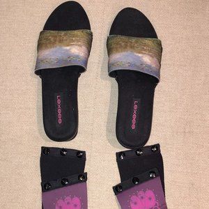 Lexees Snap Shoes Size 10 with 3 sets of interchangeable styles!